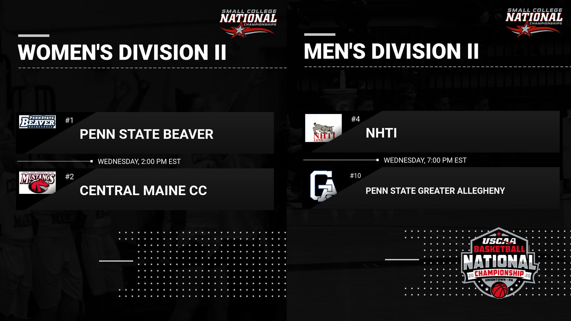 CMCC Women and NHTI Men to play for USCAA Championships